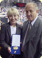 Irina Karavaeva s trenérem Vitaliem Dubkem
